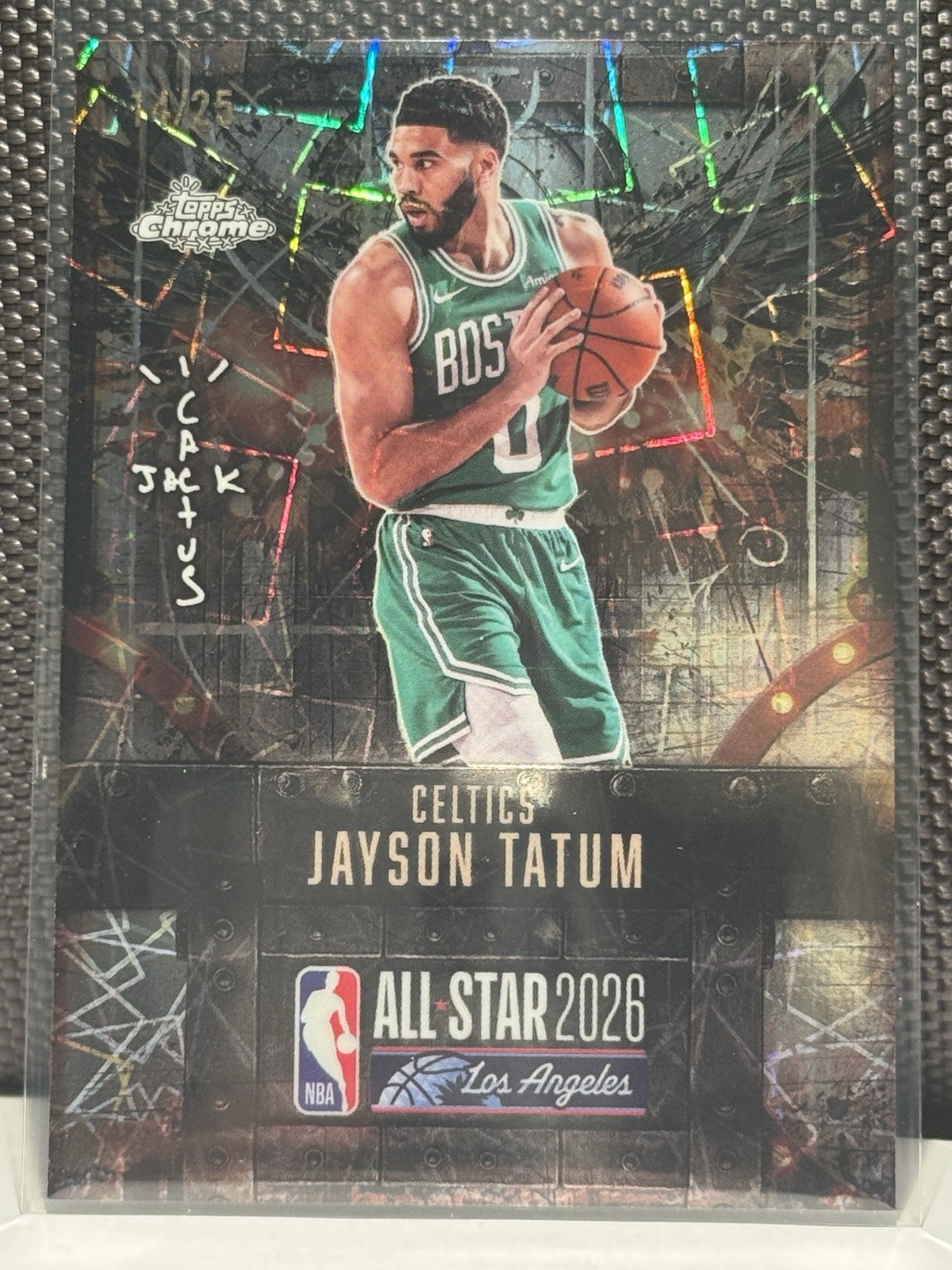 JAYSON TATUM 14/25 LASER 2025-26 TOPPS CHROME X CACTUS JACK NBA CELTICS #57 SSP