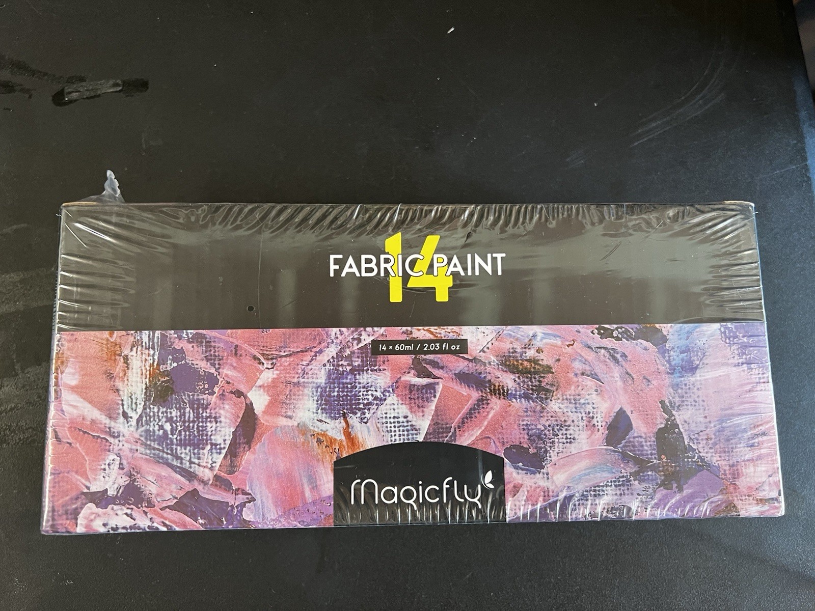 Magicfly Fabric Paint Set 14 Colors Metallic Neon Waterproof Permanent Non-Toxic