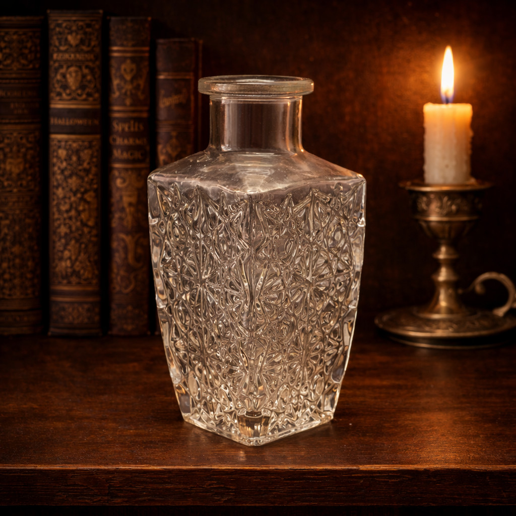 Vintage Glass Apothecary Bottle 4” Potion Bottle Witchy Decor Jar