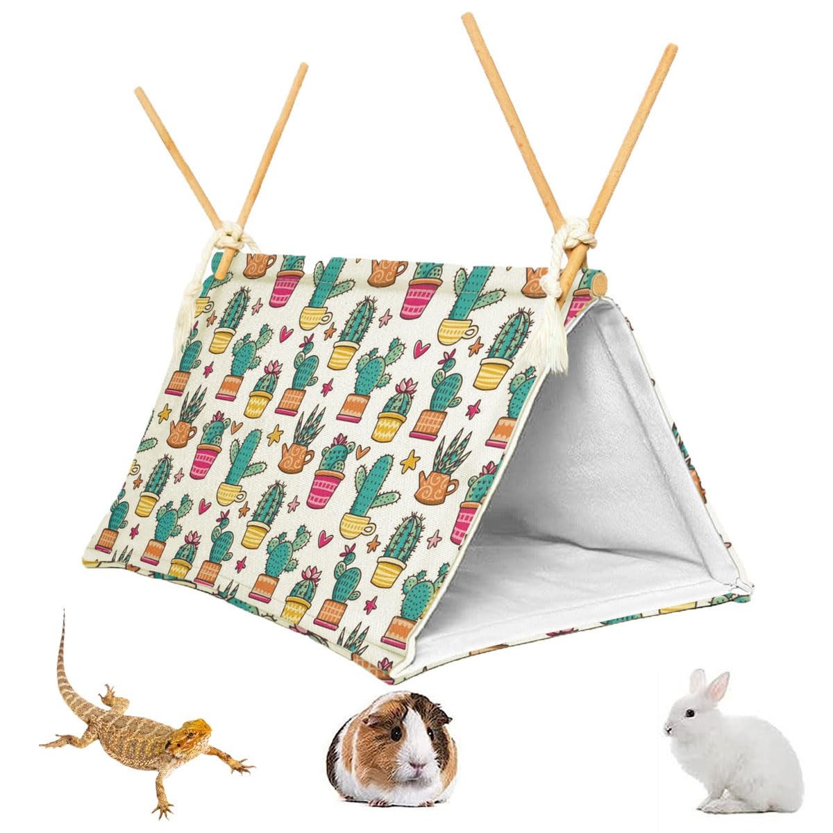 Bearded Dragon Tent Hide, Reptile Hide Bed for Leopard Gecko, Dragon Bed/Den ...