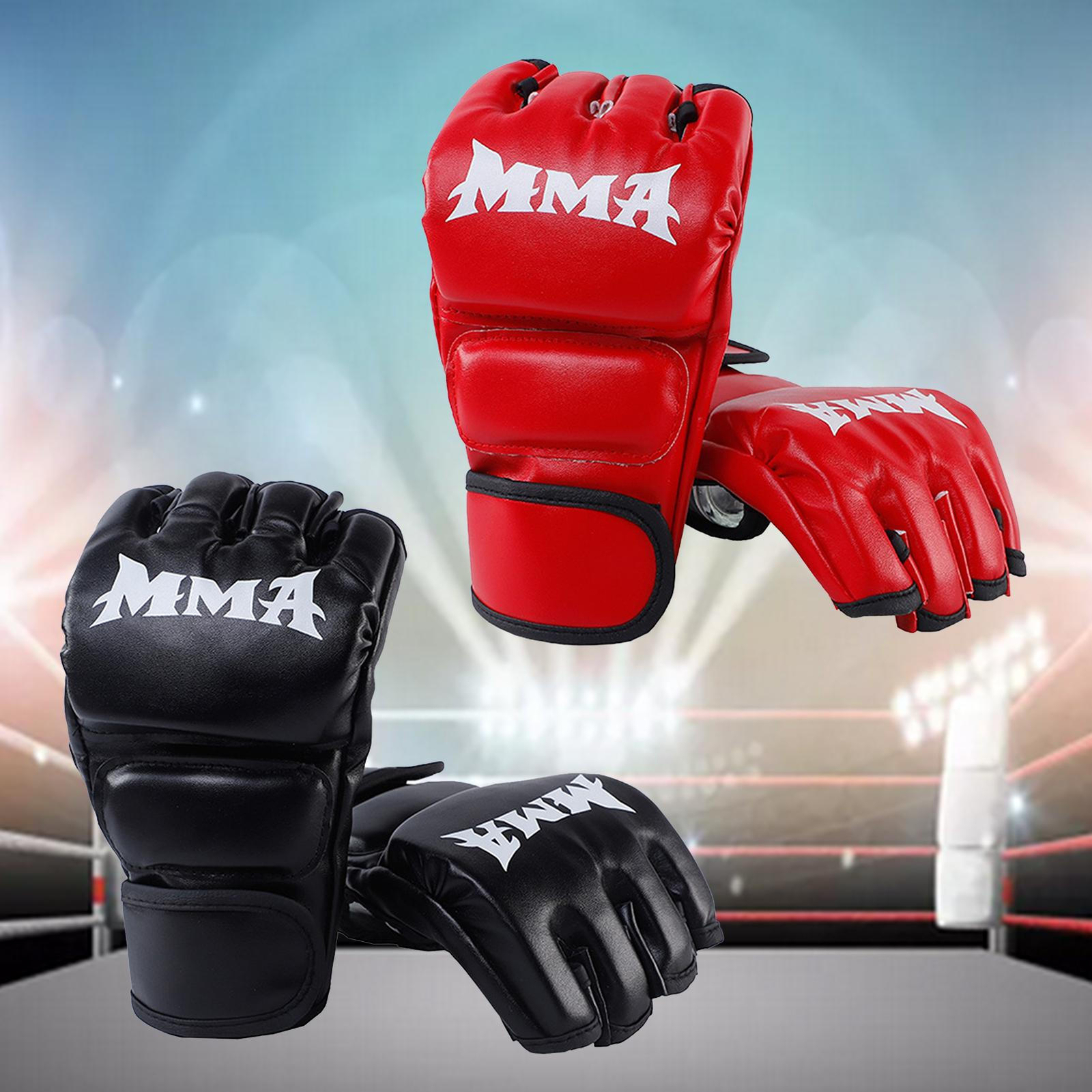Kick MMA Boxing Gloves For Men Women PU Karate Muay Thai Guantes De Boxeo Fight 