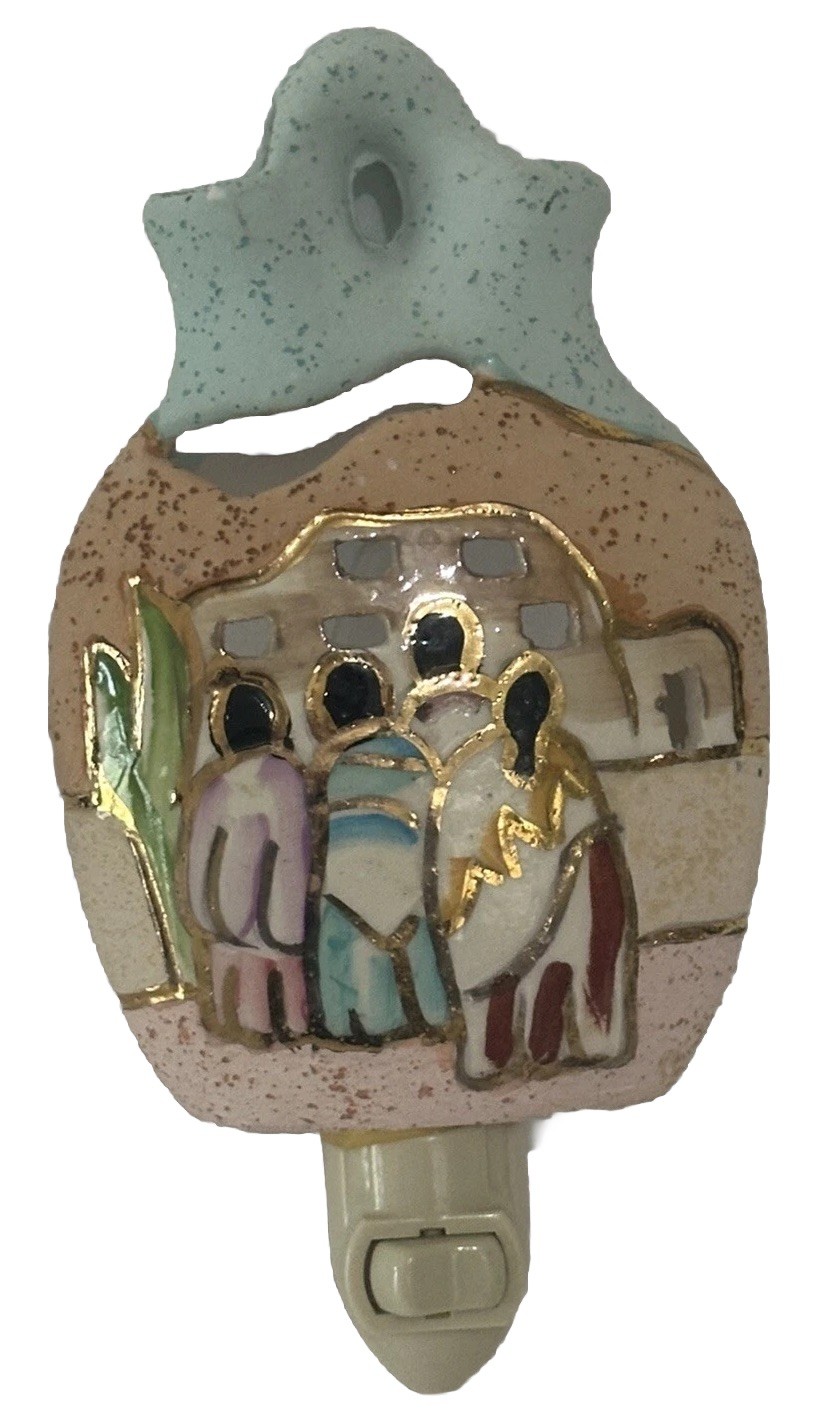 Navajo Nizhoni Signed Southwest Pueblo Accent Ambient Night Light VTG SEE