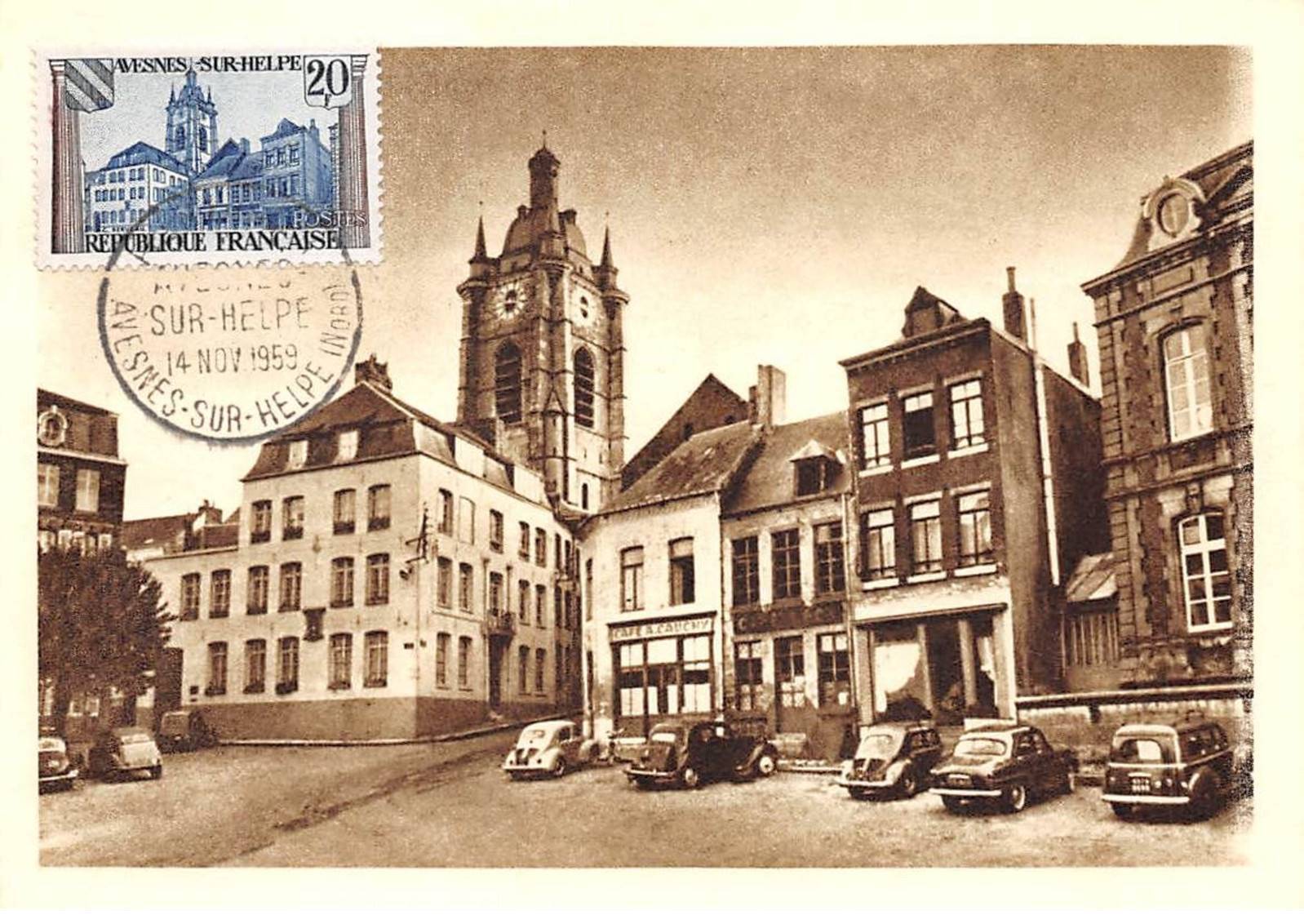 Maximum Card - FRANCE - COR12757 - 11/14/1959 - Avesnes-Sur-Helpe - Cachet Av