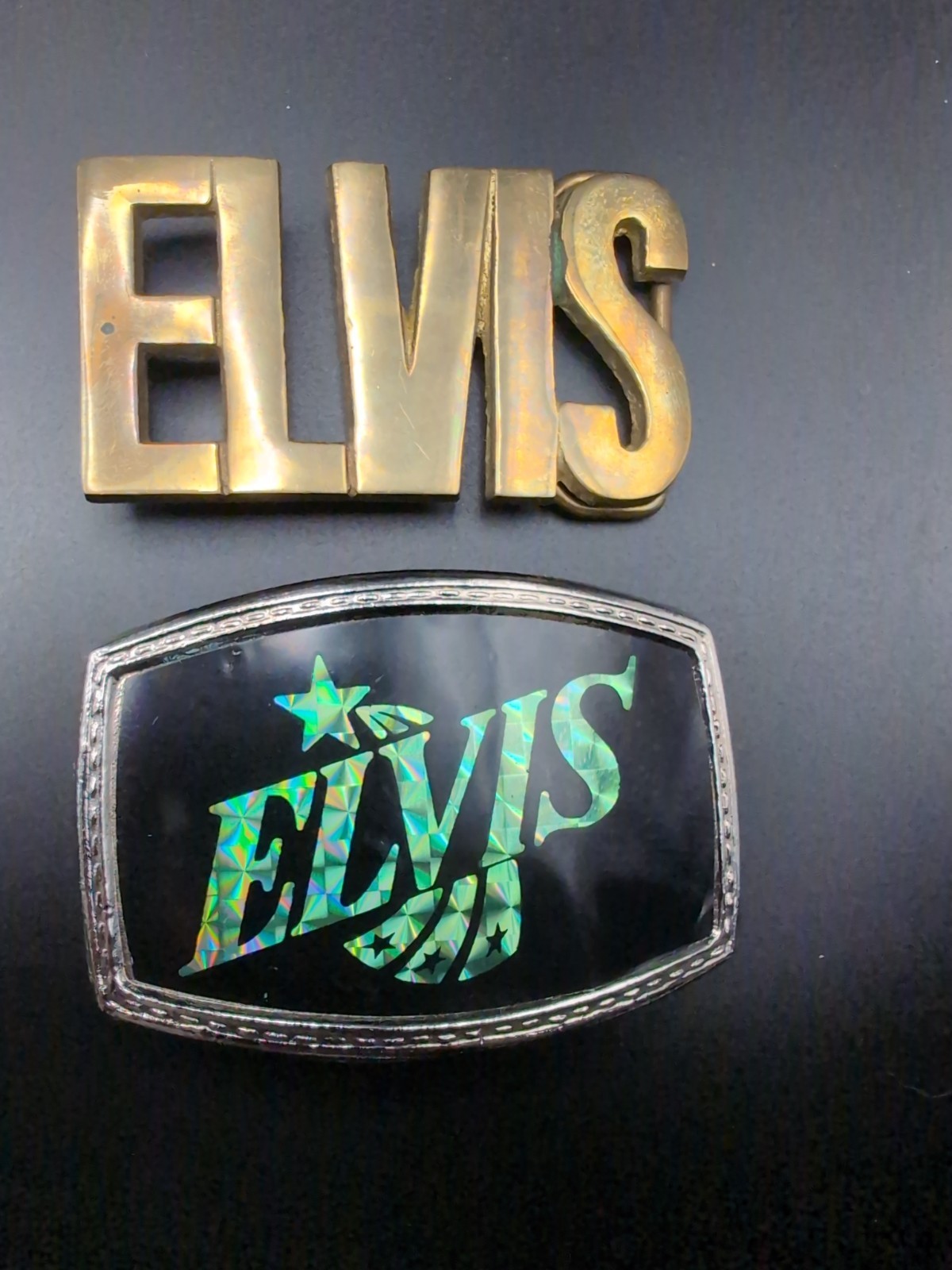 Solid Brass Elvis Belt Buckle, Vintage, Collectable