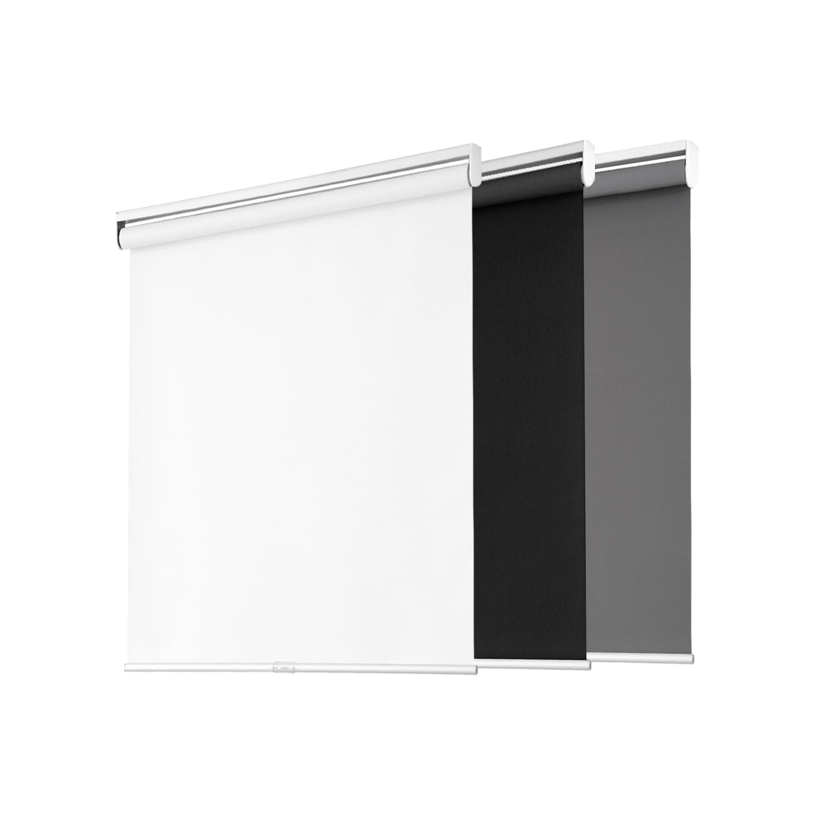 Blackout Roller Shades 29x72 White Cordless Room Darkening Blinds UV Insulated