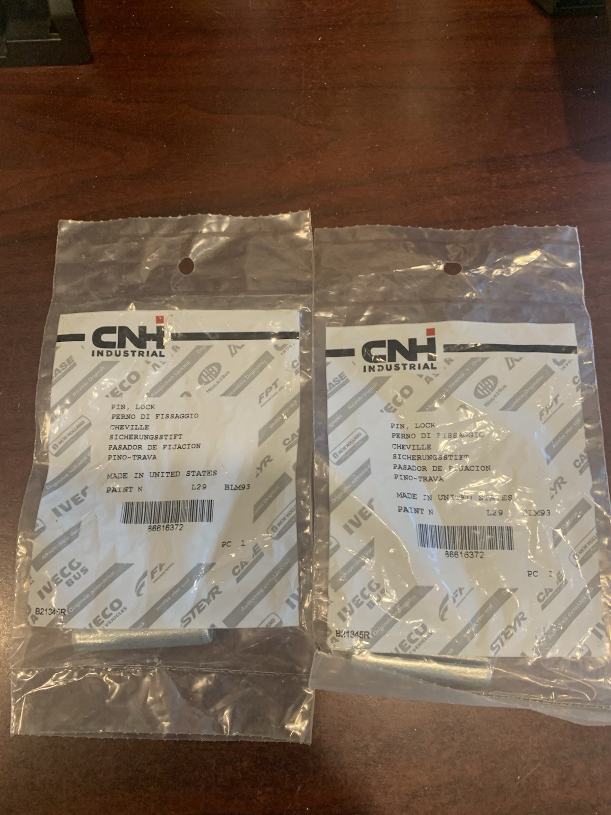 Lot of 2 NEW OEM-CNH-Case/New Holland Lock Pin Part # 86616372