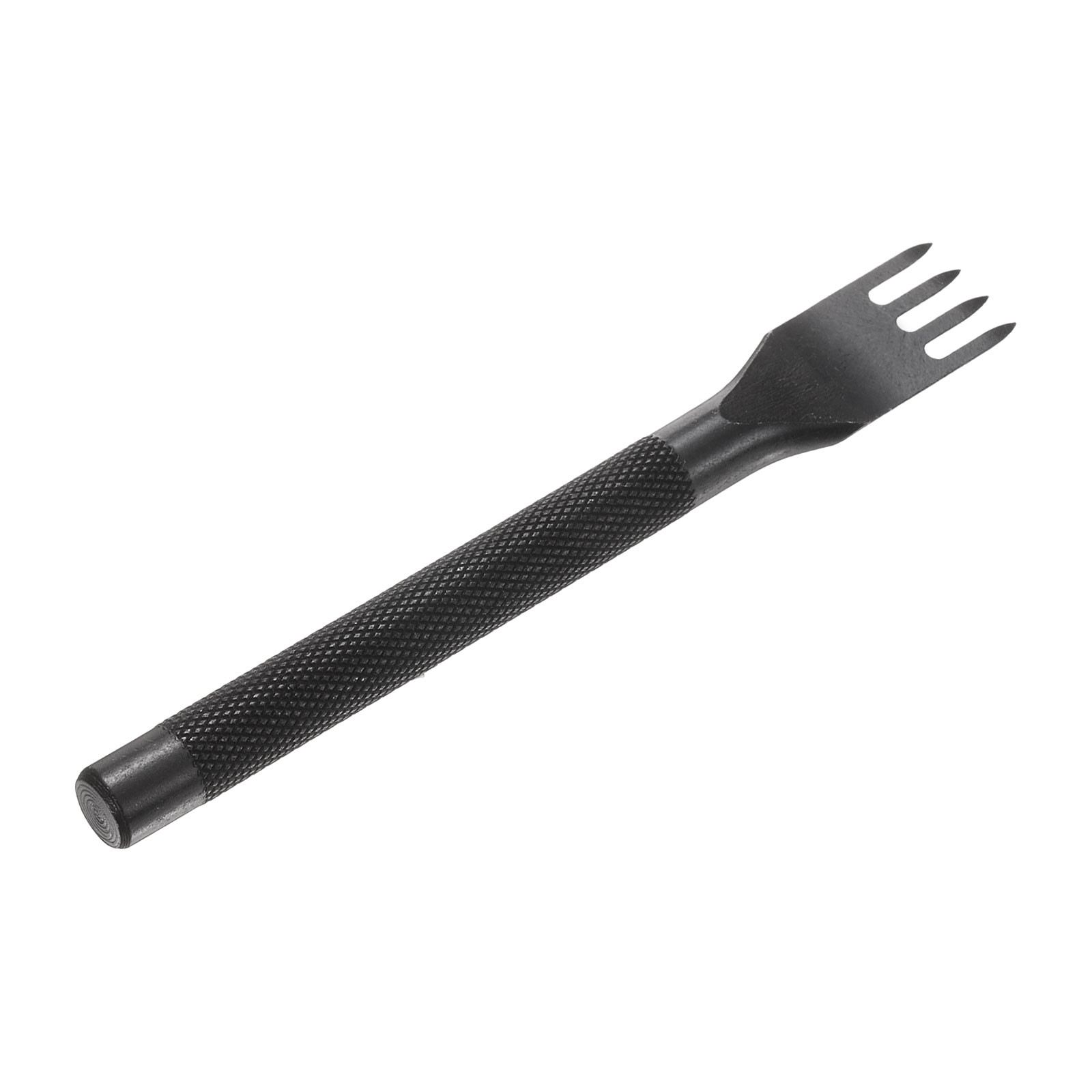 4mm 4 Prong Leather Hole Stitching Punch Tool for Hand Sewing, Black