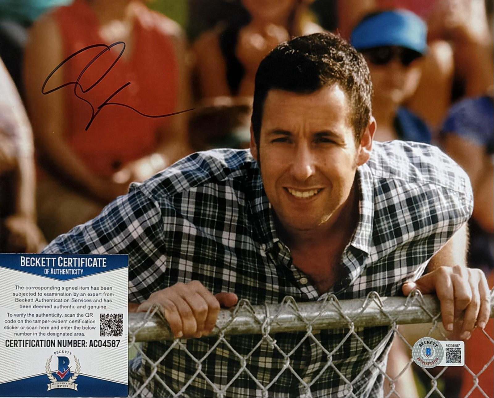 Adam Sandler Signed 8x10 Photo Autograph BAS Beckett AC04587