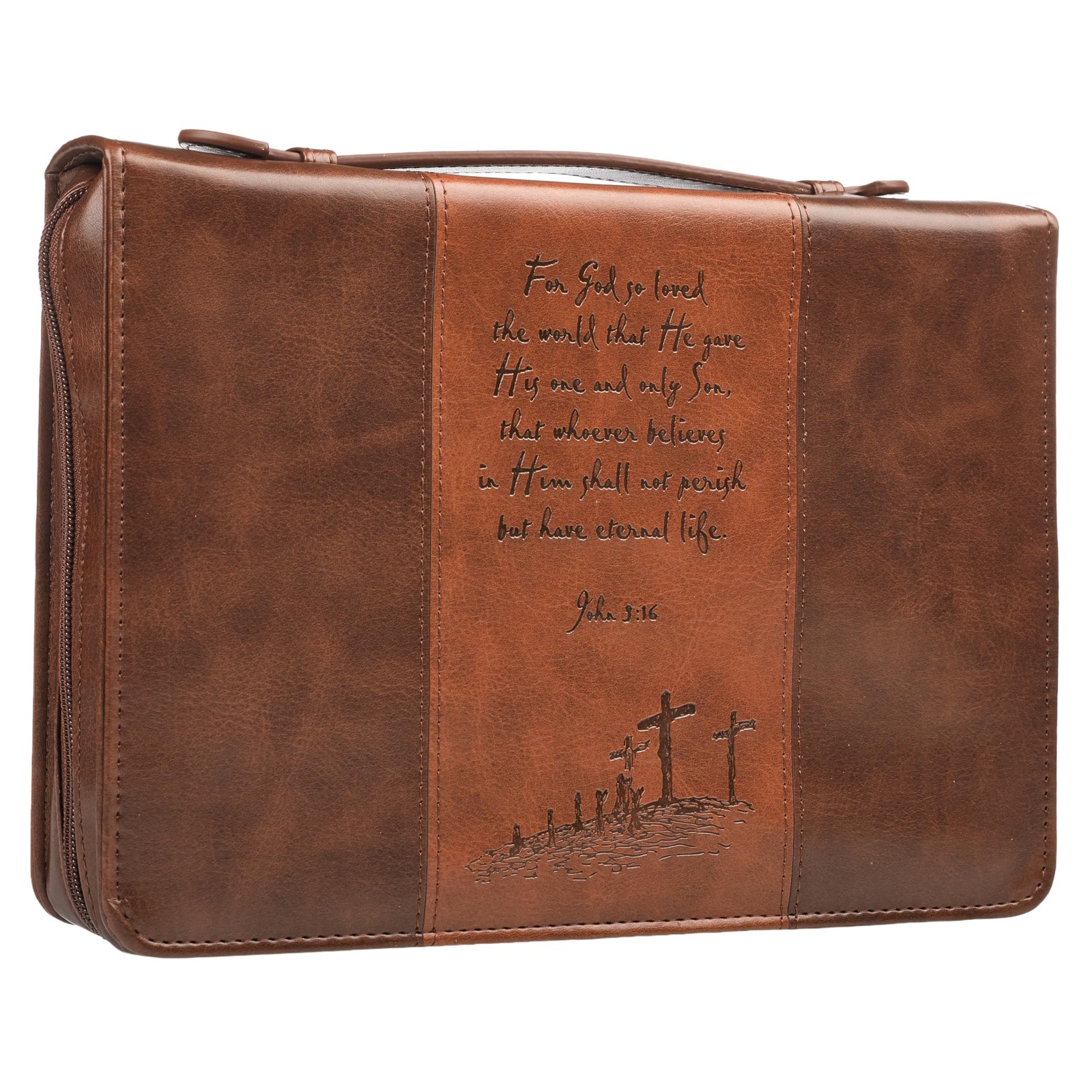 Gospel Two-Tone Bible/Book Cover - John 3:16 (Large)