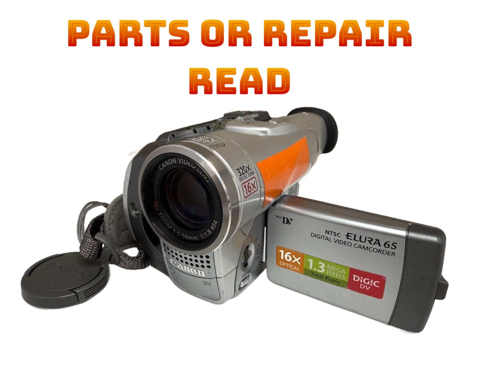 Canon ELURA 65 Camcorder FOR PARTS OR REPAIR