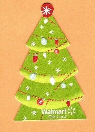 Collectible Walmart Gift Card - Die Cut Christmas Tree - No Cash Value - FD30174