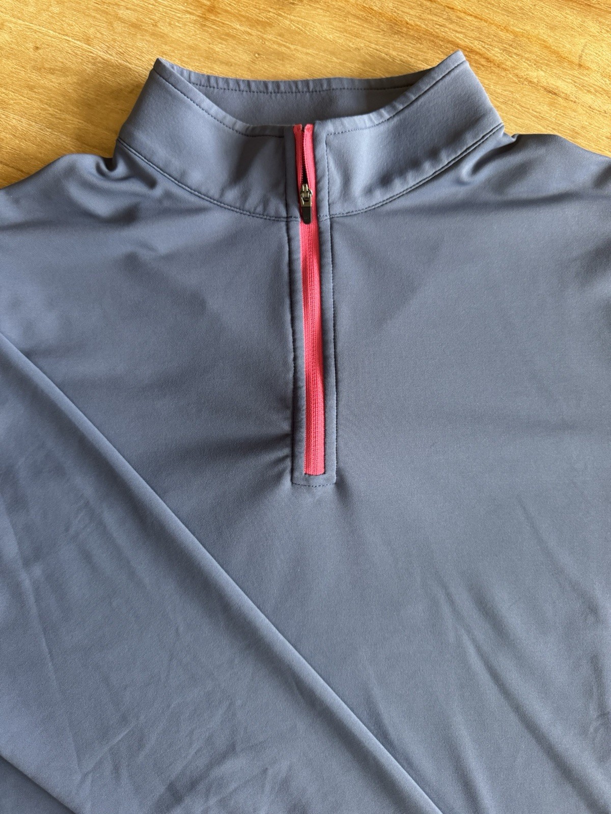 Men’s Peter Millar Perth Performance Golf Quarter Zip Medium Tour Fit Blue Grey