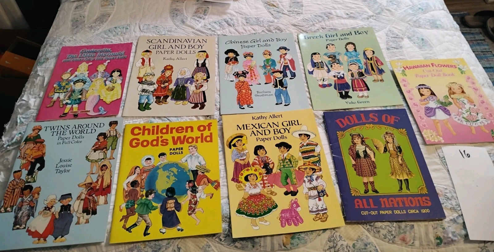 Lot of 9 NEW Vtg Vintage Sweet Variety Mixed Fun Paper Dolls Books Uncut Unused