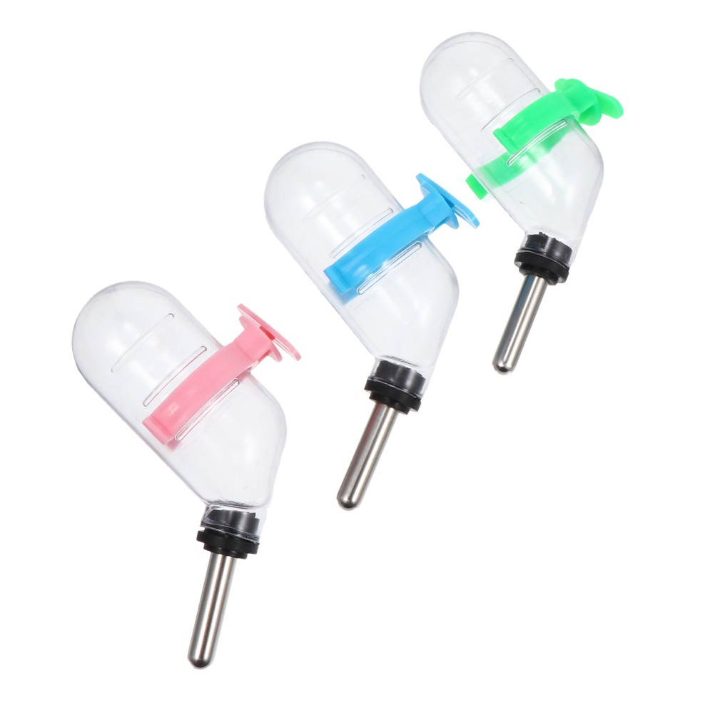  3 Pcs Pet Leak-proof Water Feeder Hamster Accessories Bottle Drinker Feeders