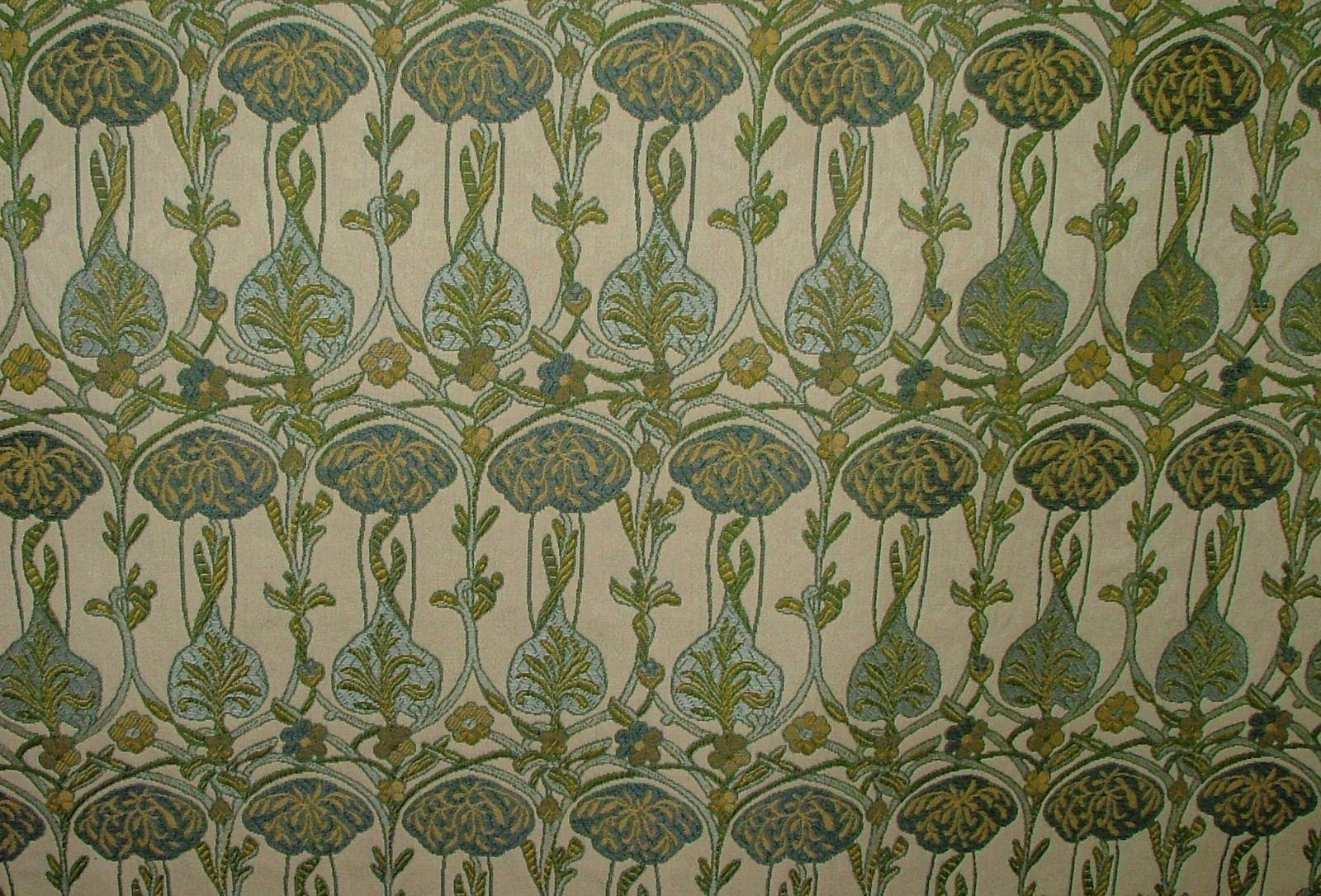 Blue Rennie Mackintosh Art Nouveau Jacquard Fabric Curtain Upholstery Cushion