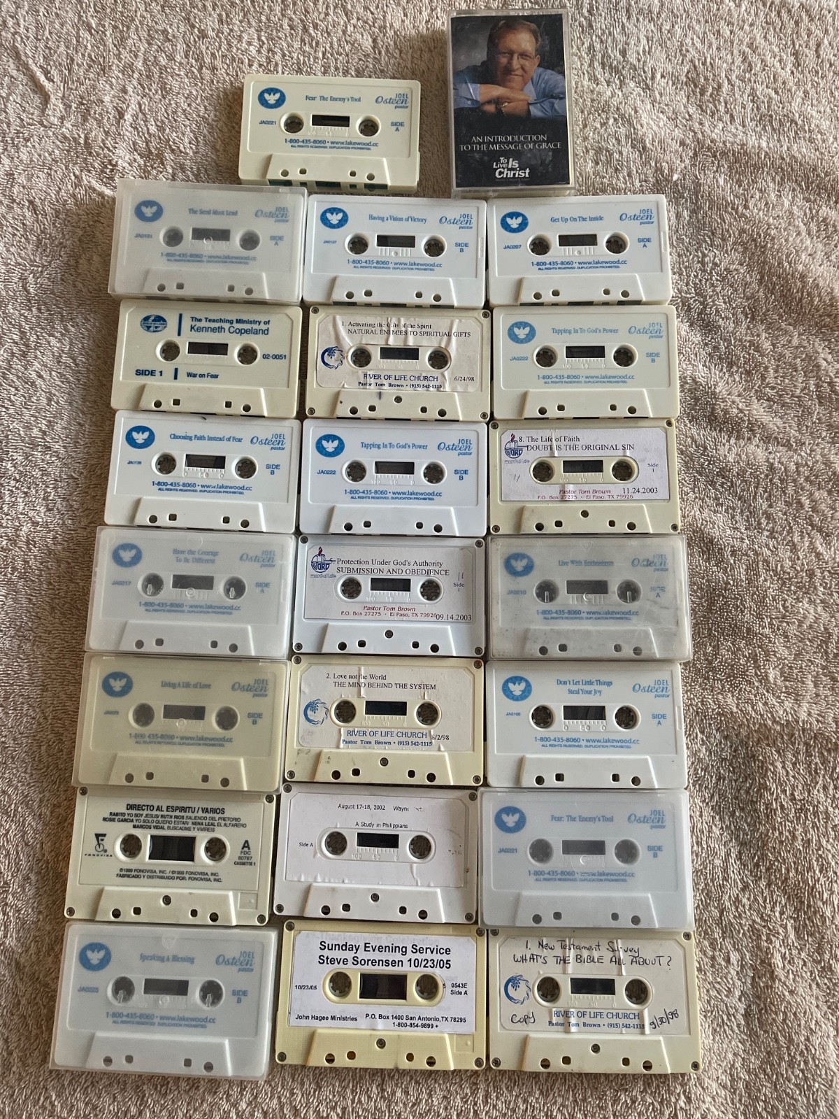 Lot Christian Ministries Audio Cassette Tapes Sermons Joel Osteen etc. Misc