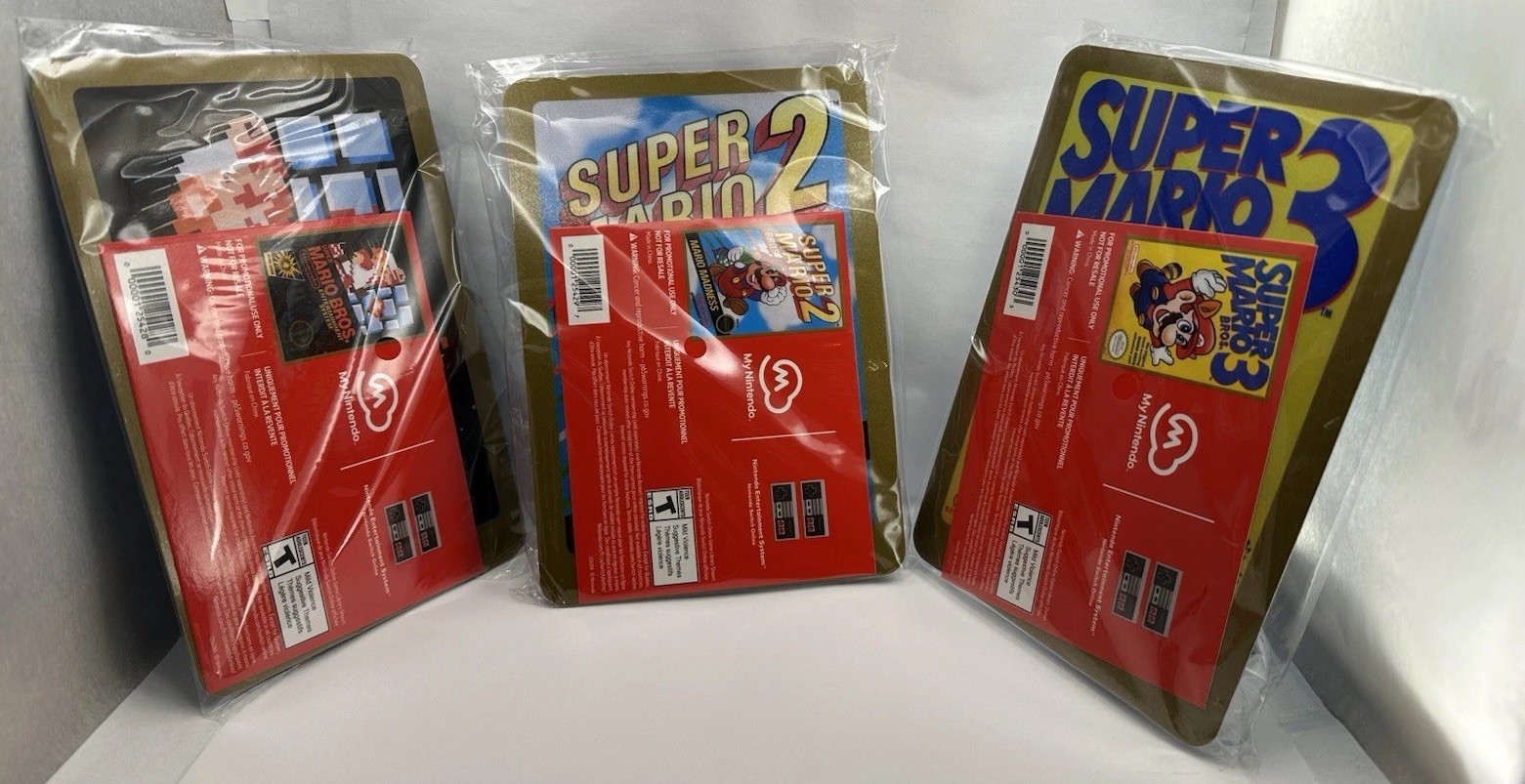 My Nintendo Rewards Classics - Super Mario Bros 1 2 3 Desktop Metal Displays New