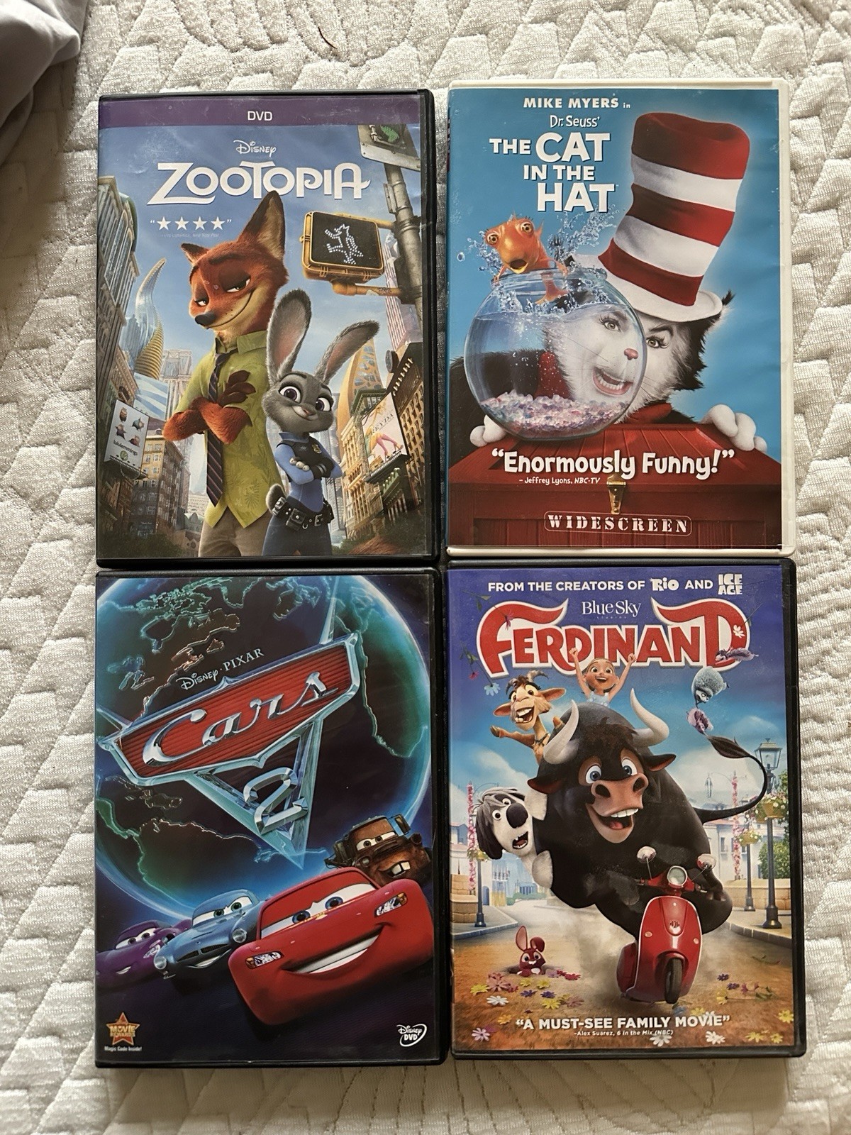 Lot of 4 Empty Disney DVD Cases (Pre-owned) Some Have Inserts Cars 2 Ferdinand