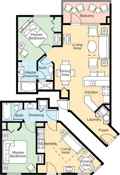Club Wyndham Nashville   2 BR Lockoff  -  2 nights   Apr 5-7