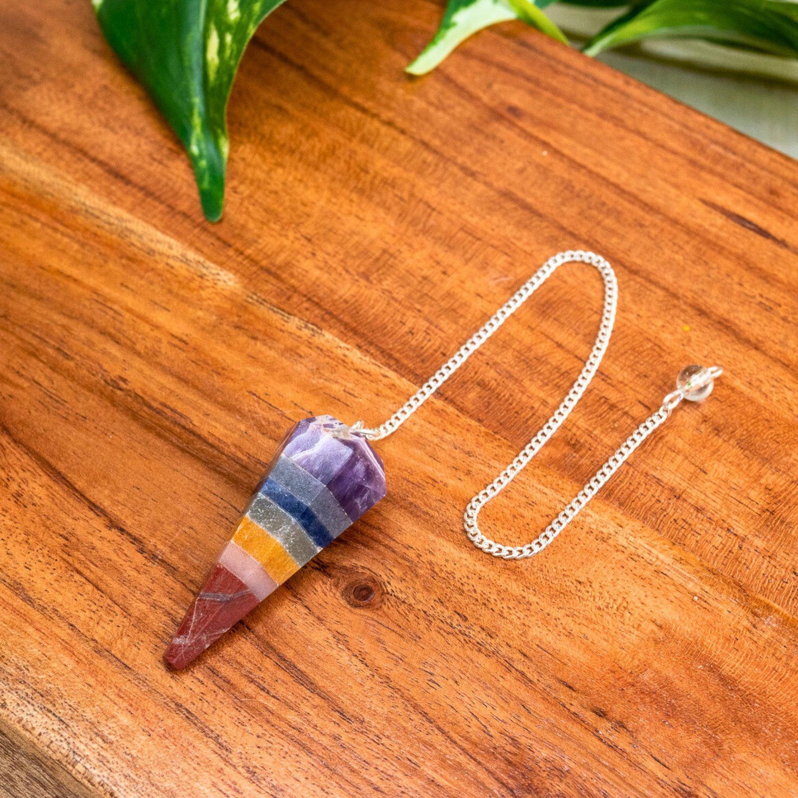 Chakra Faceted Pendulum