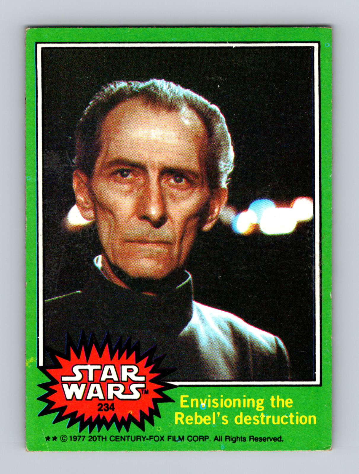1977 Star Wars Series 4 Green Border Envisioning the Rebel's destruction #234