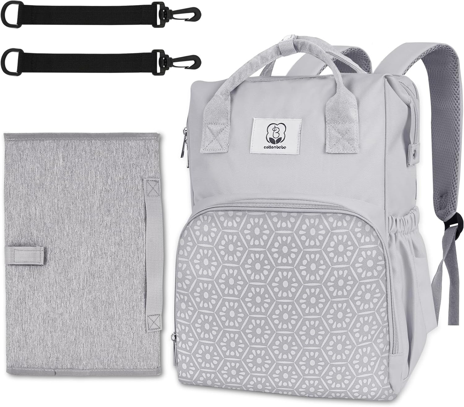 Diaper Bag with Changing Pad, Large Baby Bags Backpack with Stroller Straps