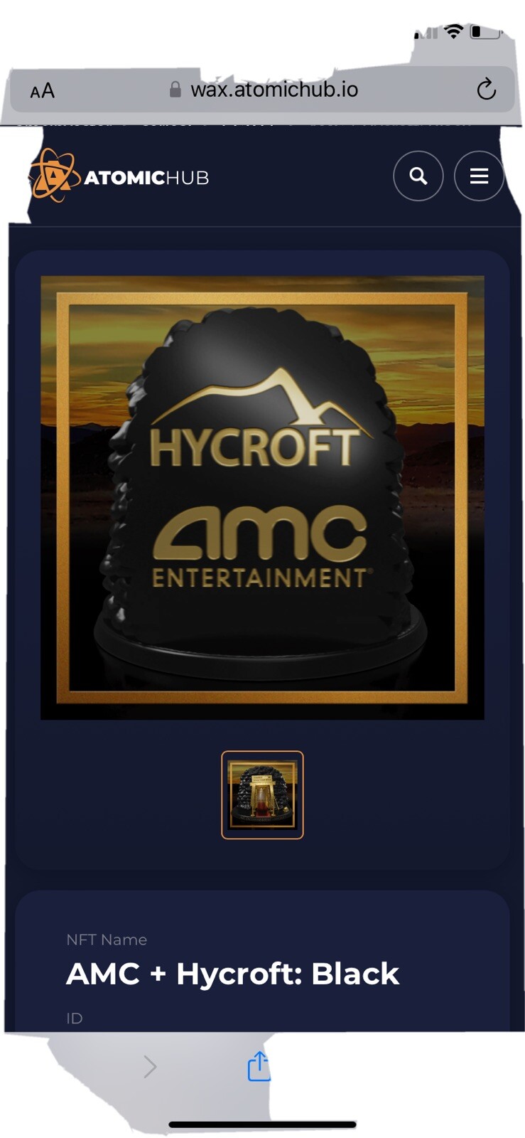 AMC Hycroft NFT Shareholder Limited edition