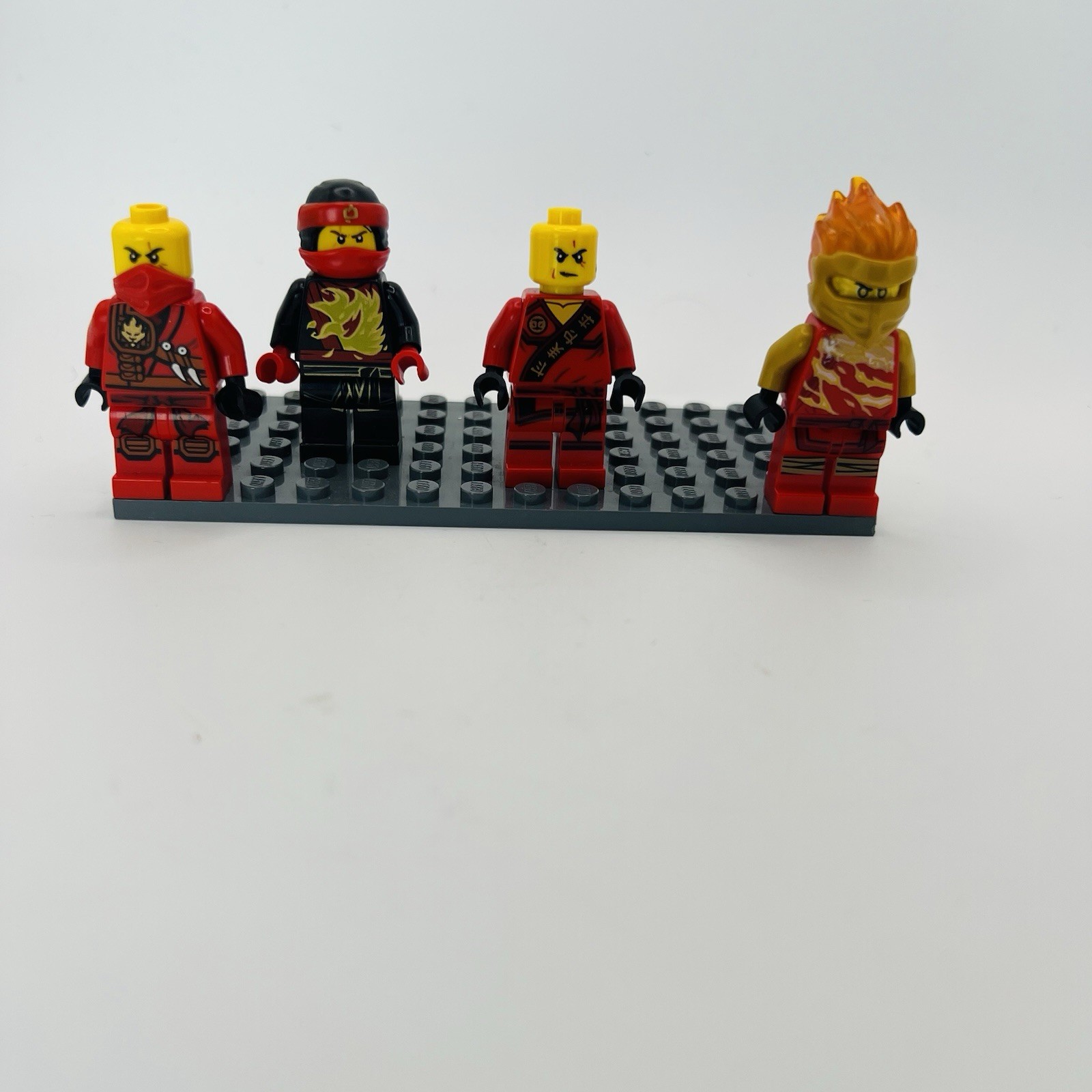LEGO Ninjago Kai Minifigure Lot Fire Ninja Figures w/ Flame Hood Dragon Suit