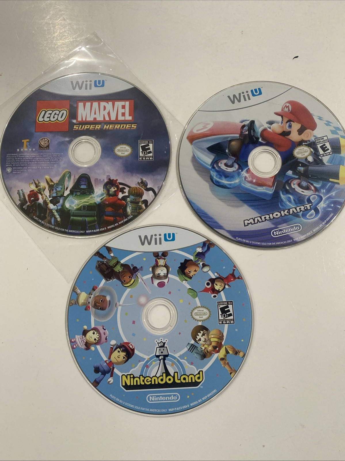Mario Kart 8 , Nintendo Land Lego Lot Of 3 Nintendo Wii U, 2014) Disc Only