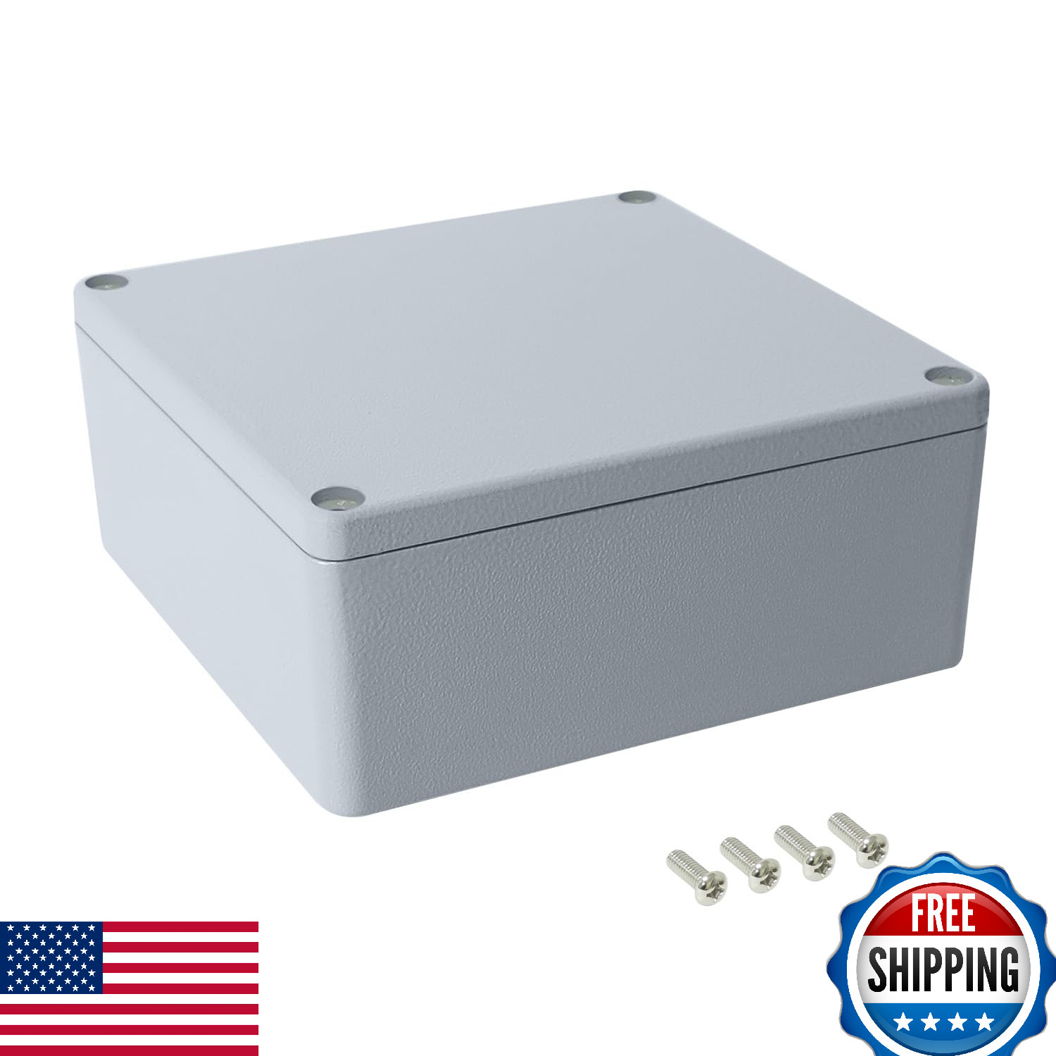 LeMotech Junction Box, Aluminum, IP67 Waterproof, Electrical Enclosure 160x160x7