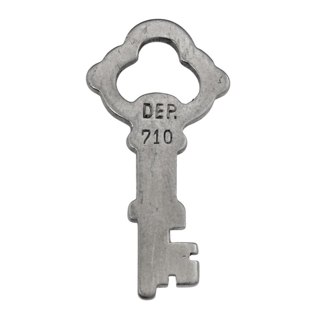 FLAT STEEL Antique Key DEP.710  c.1920's-1940's 1¾" - Vintage Key - ref.k344