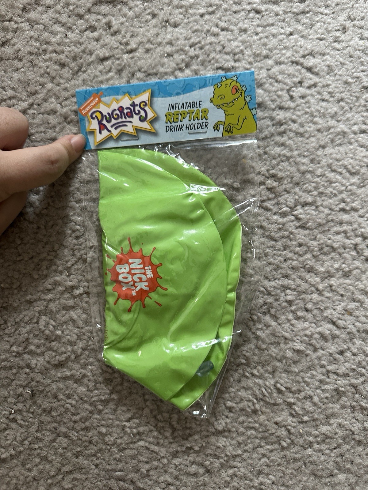 Nickelodeon Rugrats REPTAR Inflatable Drink Holder * Nick Box Exclusive * NEW *