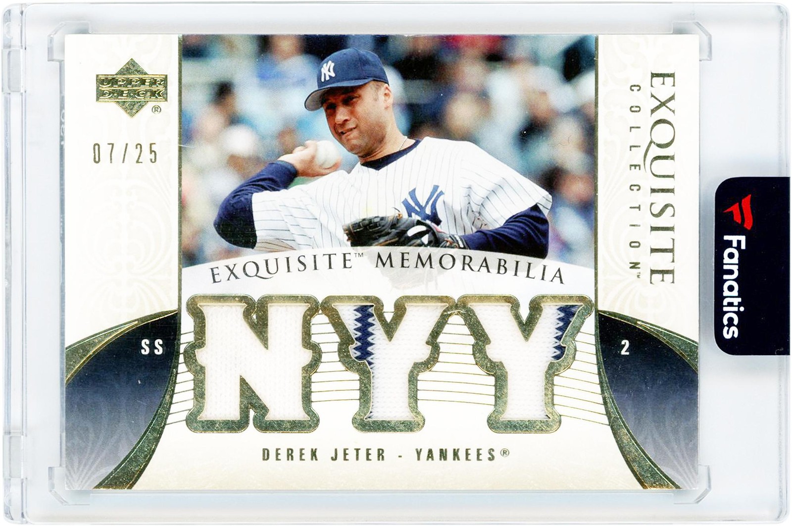 Derek Jeter New York Yankees '06 Upper Deck Exquisite Collection EM-DJ 7/25 Card