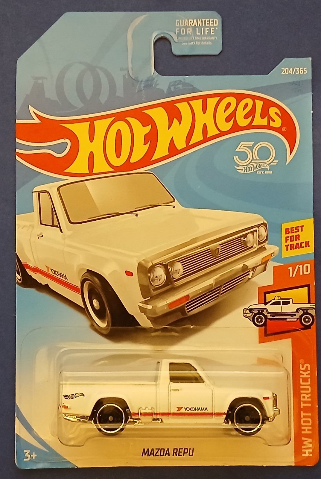 HOT WHEELS 2017 MAZDA REPU, WHITE, LONG CARD.