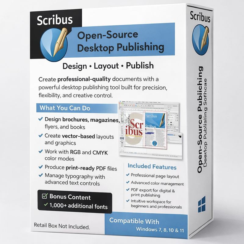 NEW Desktop Publisher Professional Publishing Print Design Software Program CD