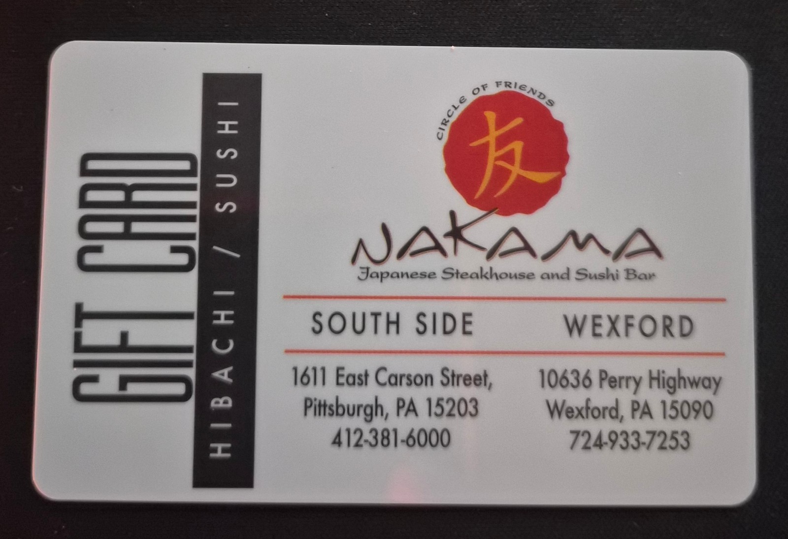 Nakama Japanese Steakhouse & Sushi Bar $50 Gift Card