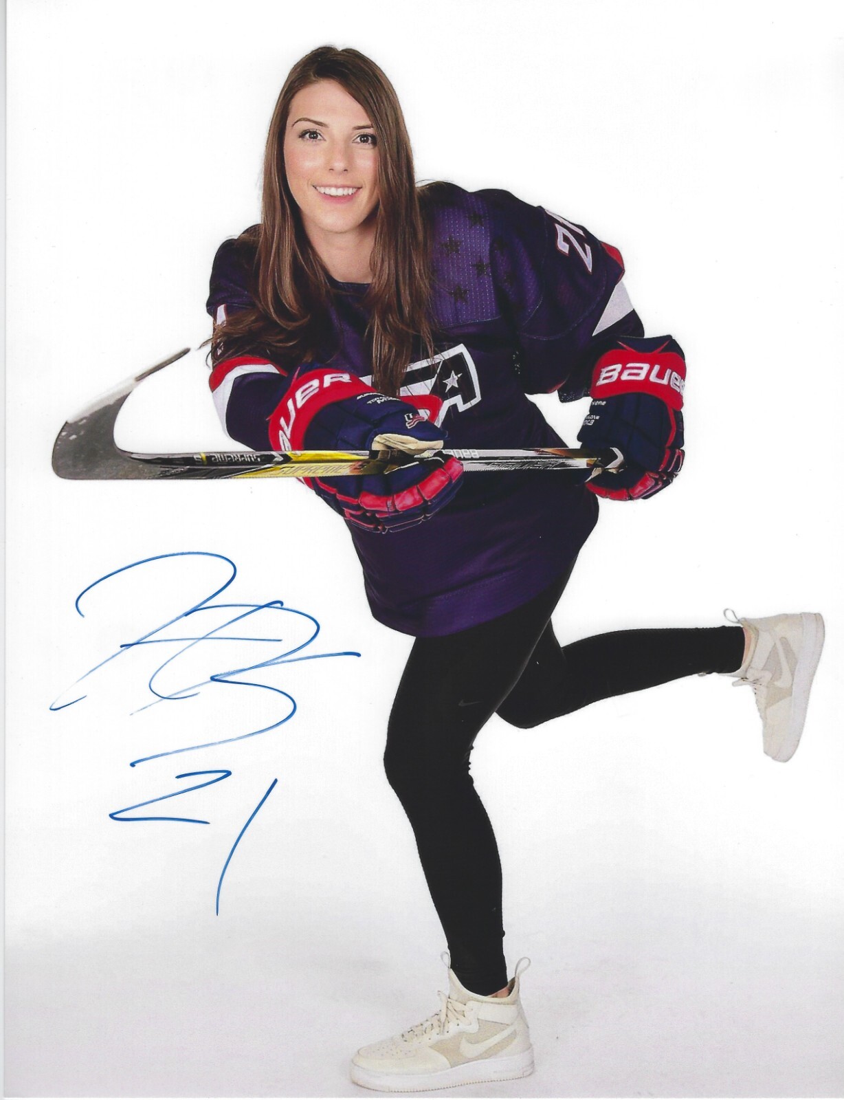 HILARY KNIGHT Signed 8.5 x 11 Photo Signed REPRINT Women's Hockey USA Olympics