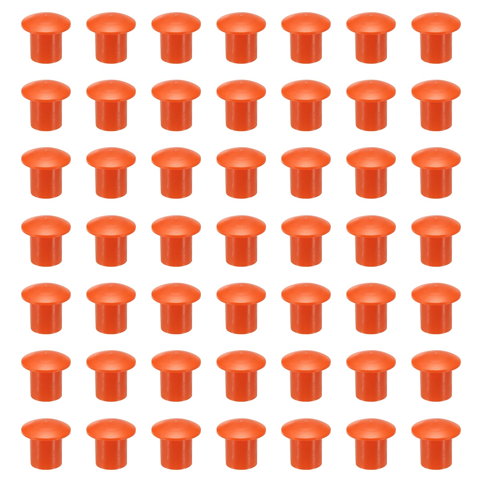 50Pcs Mushroom Rebar End Caps, Rebar Safety Cap Fit 0.31-0.71 Inch, Orange