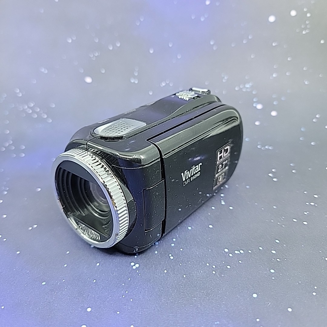 Vivitar DVR 910HD HD Camcorder 2.7" LCD Screen 4x Digital Zoom SD Black W/ SD