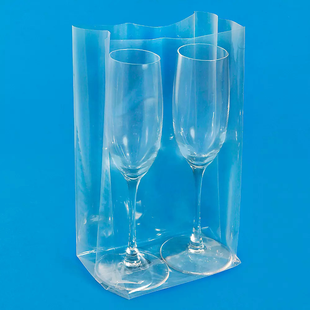 Pack of 1000 6 x 3 x 12" 3 Mil Gusseted Poly Bags