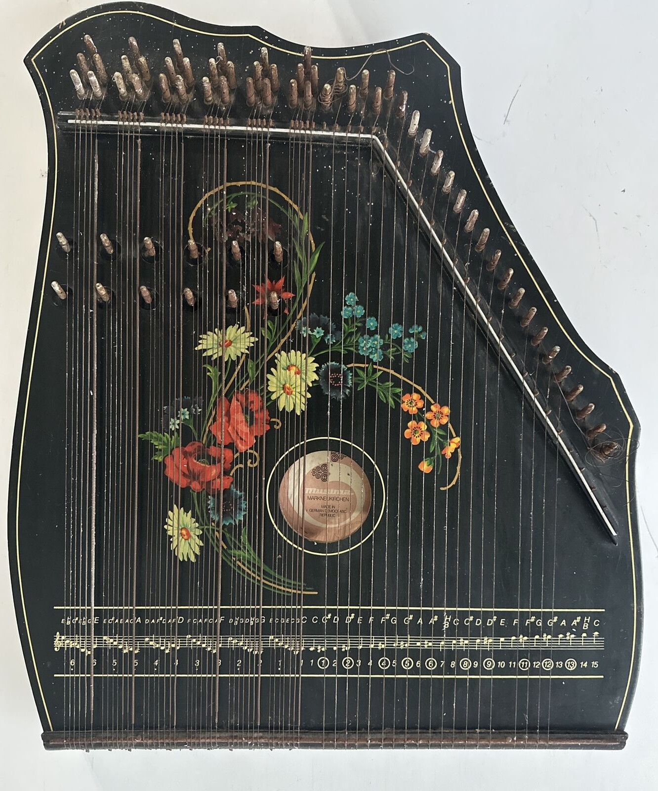 Antique Musima Markneukirchen Zither Harp Made in the German Democratic Republic