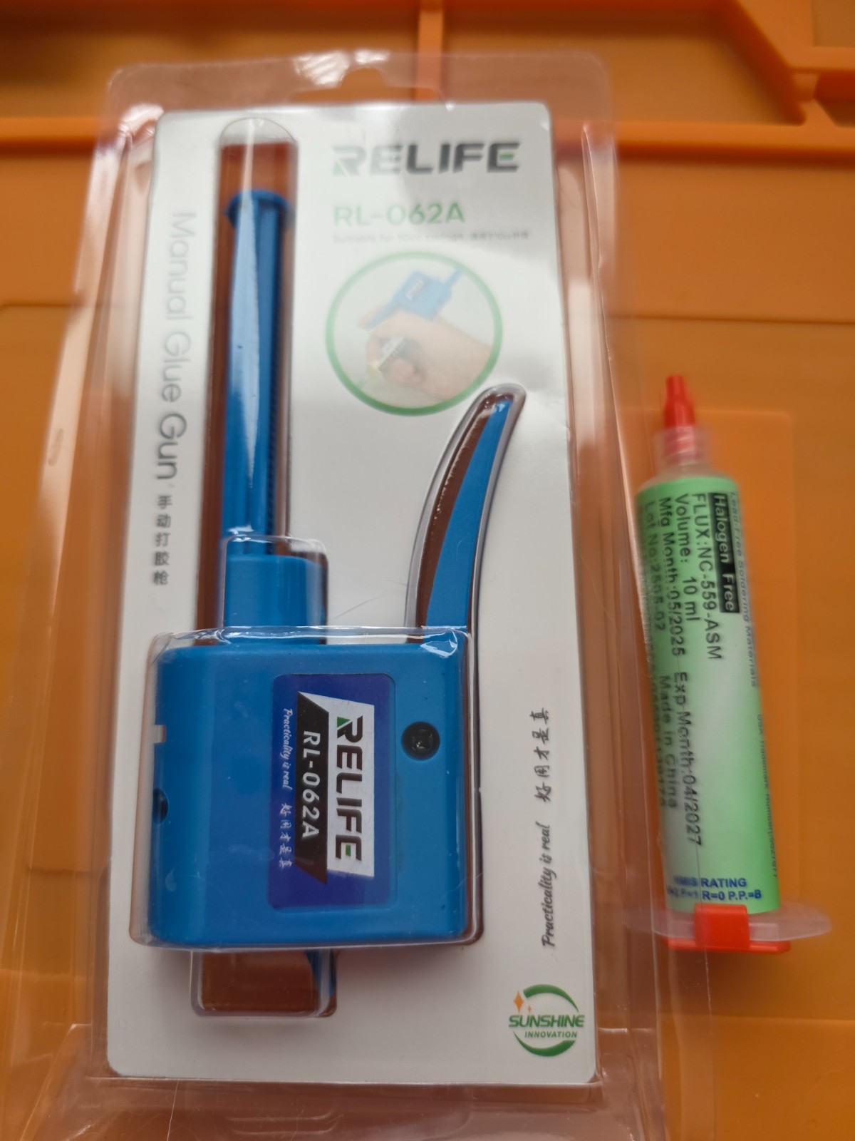 Relife RL-062A 10cc Syringe Dispenser and NC-559-ASM soldering flux