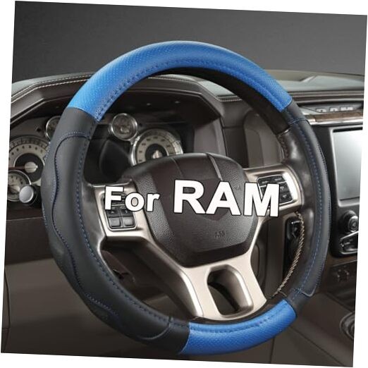  Customized Auto Car Steering Wheel Cover with 3D Texture for Dodge RAM 1500 