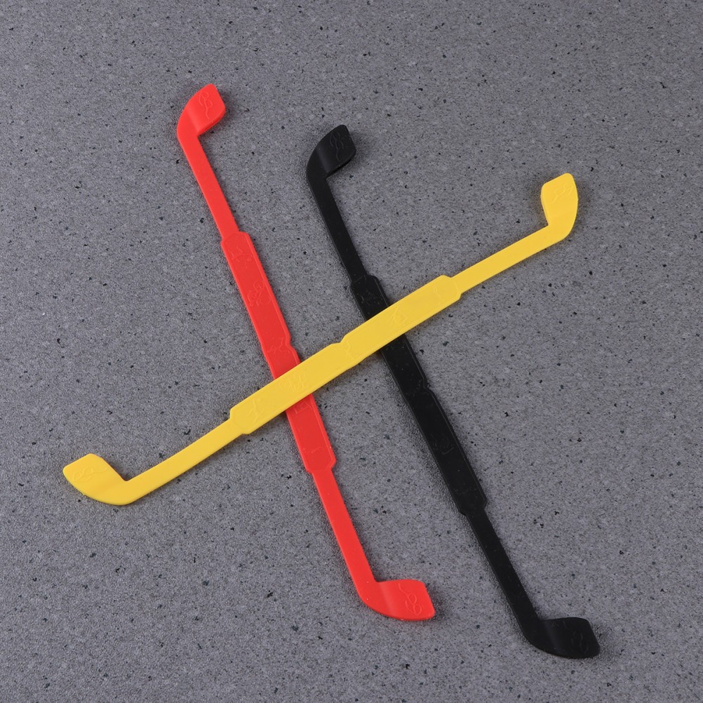  3pcs Elastic Silicone Eyeglasses Straps Sunglasses Chain Sports Anti-Slip