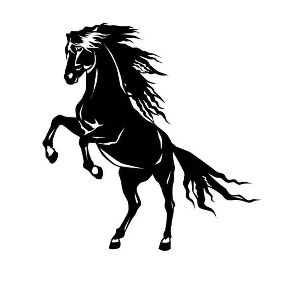 Horse Stallion Galloping Die Cut Vinyl Decal