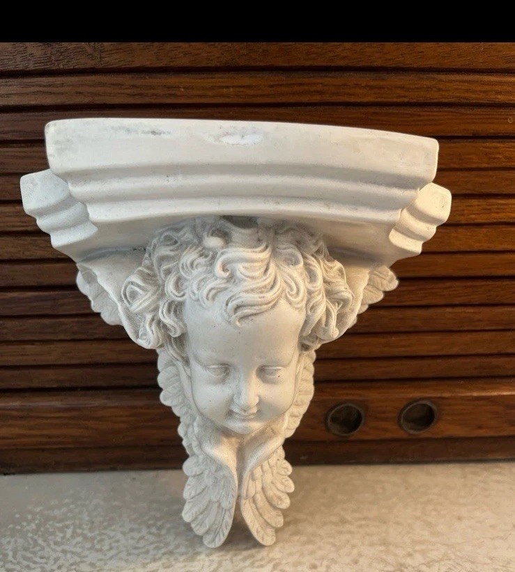 Antique 19thC English / American Porcelain  Ceramic Wall Shelf Bracket Unit