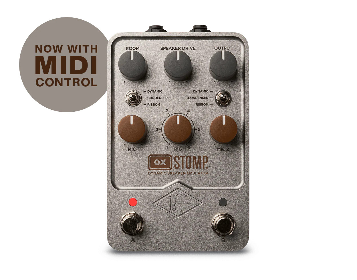 Universal Audio UA-OX-STOMP-U OX Stomp Dynamic Speaker Emulator Stereo Pedal