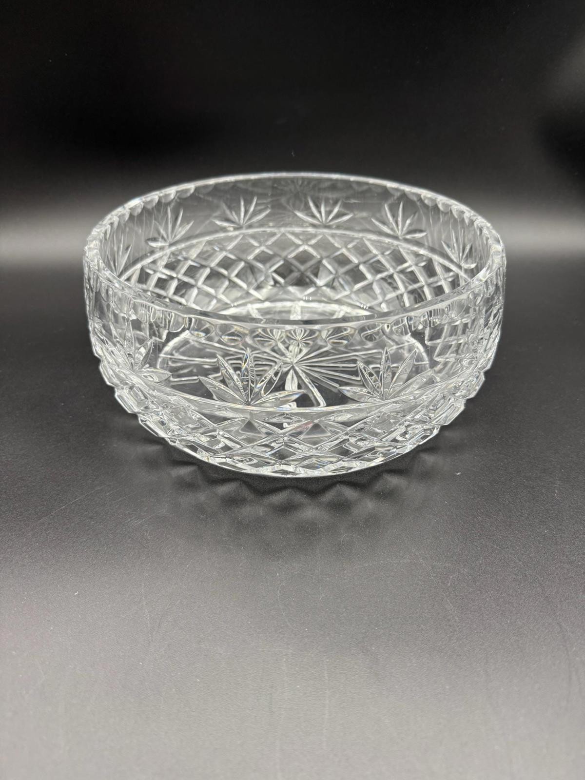 Large Vintage Heavy Crystal Fruit Bowl / Serving Bowl