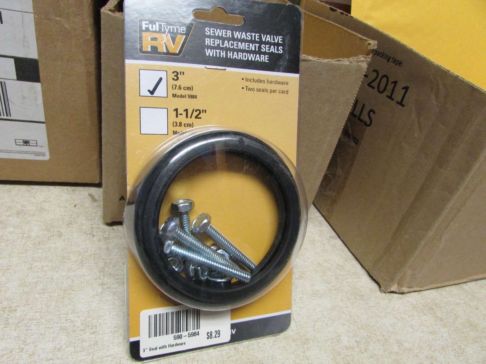 FulTyme RV, RV Waste Valve Seal Kit 3" Replacement, valterra-ect-#T5984