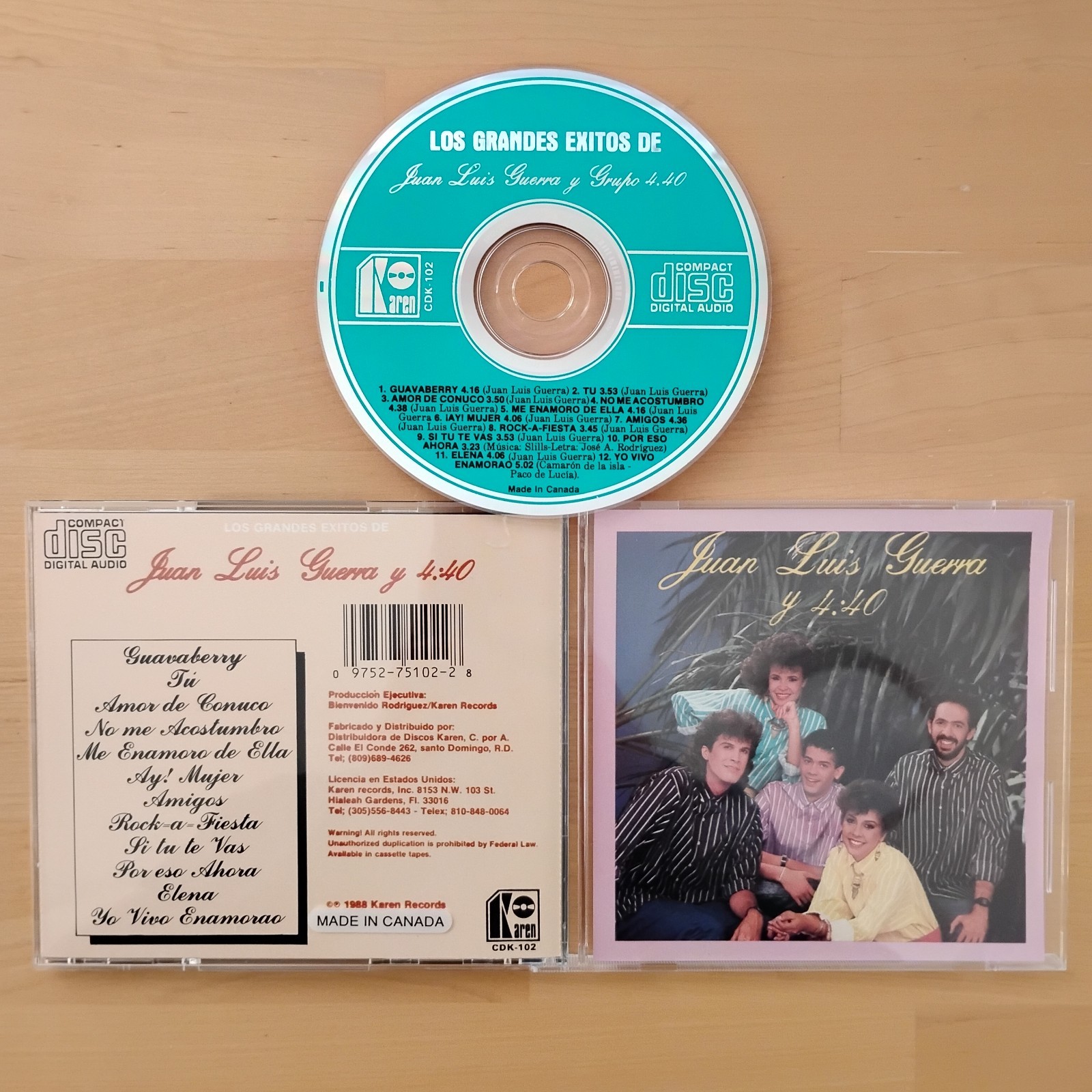 Juan Luis Guerra & 440 LOS GRANDES EXITOS (Greatest Hits) 1988 Karen CDK-102 CD